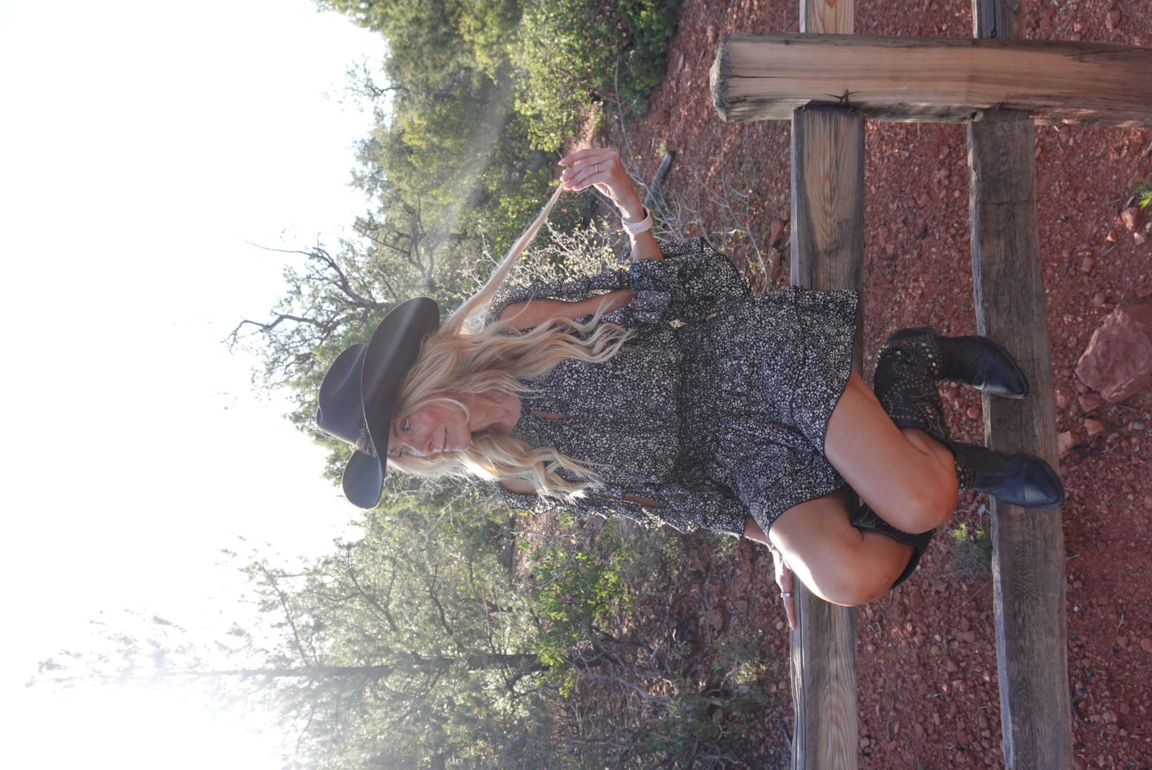Patricia Breece in the Arizona landscape